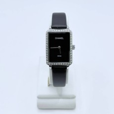 샤넬 프리미에르 블랙 다이얼 다이아 CH17