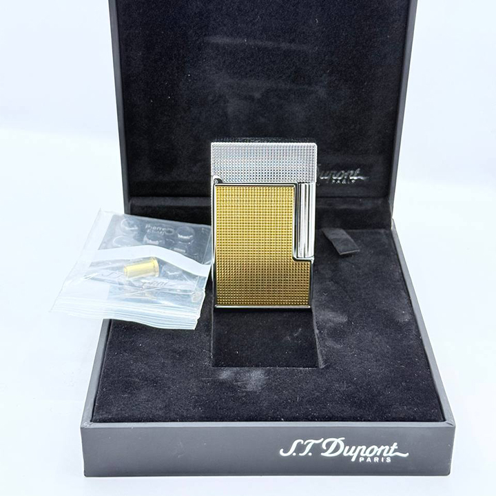 듀퐁 뉴 라인2 PDD 옐로우골드 듀오 스퀘어 라이터 DDP02