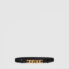 발렌티노 브이로고 체인 송아지 가죽 벨트