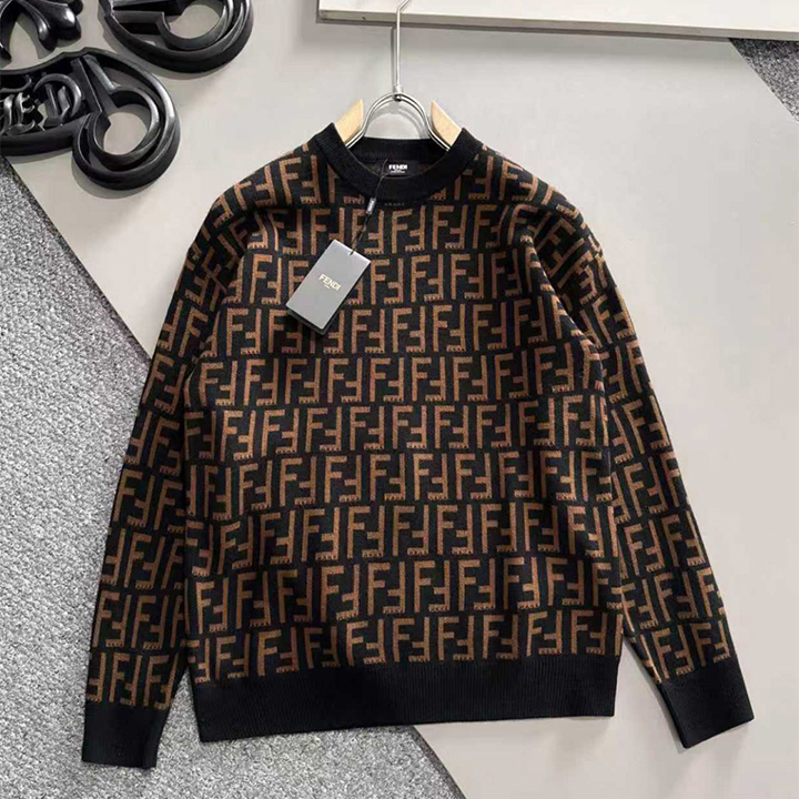 펜디 FF 모티프 자가드 울 스웨터