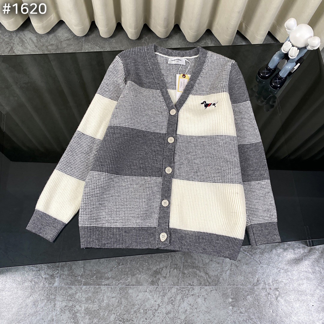 톰브라운 도그패치 멀티 배색 가디건