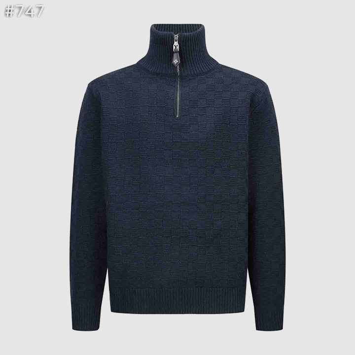 루이비통 캐시미어 울 블렌드 하프 집업 풀오버