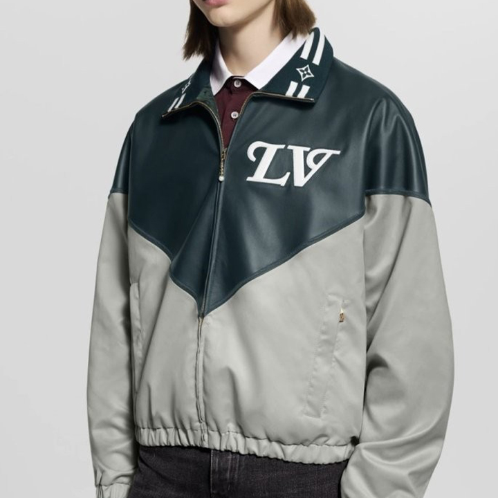 루이비통 가죽 배색 자켓