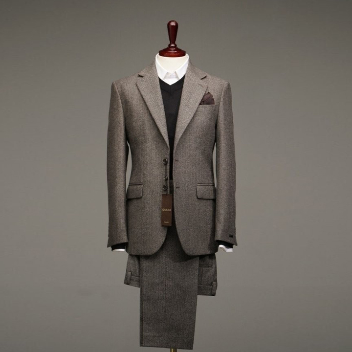 구찌 F/W G사의 수입 최상급 프리미엄 헤링본 울기모 정장세트