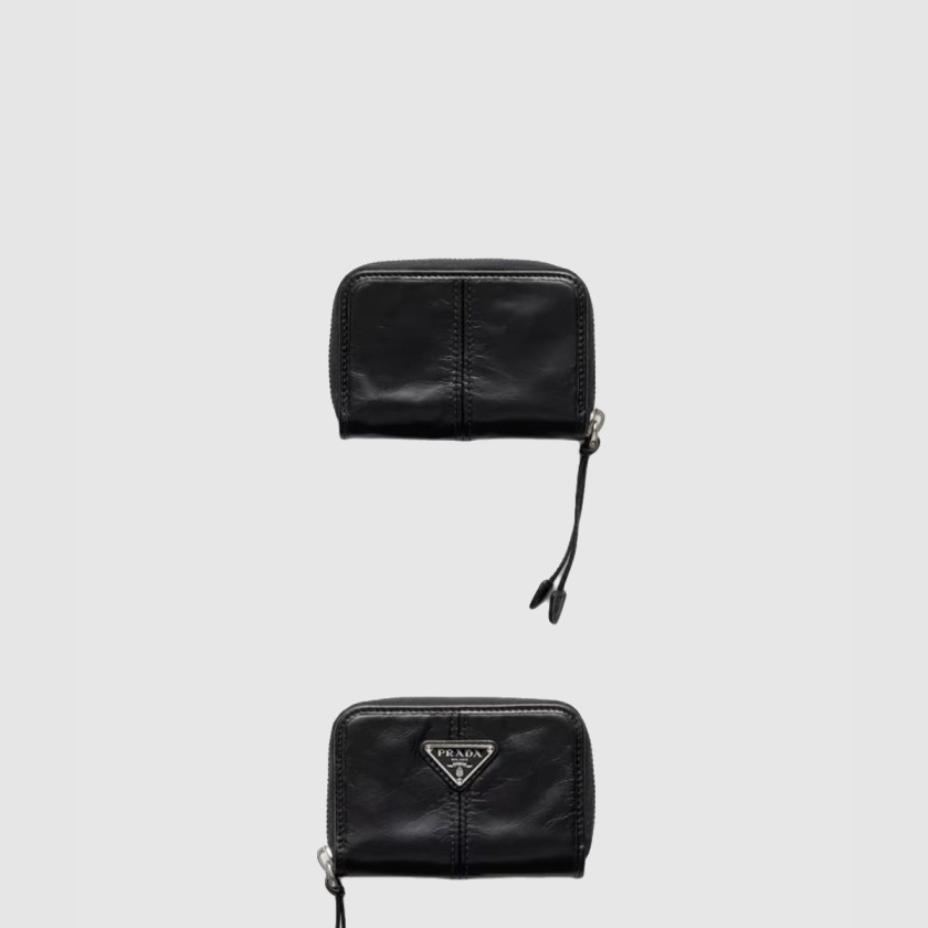 프라다 가죽 동전 카드 지갑 2MM003