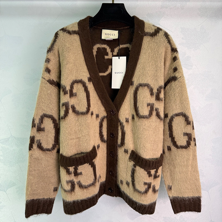 구찌 가을/겨울 신상품 모헤어 가디건 리버시블 코트