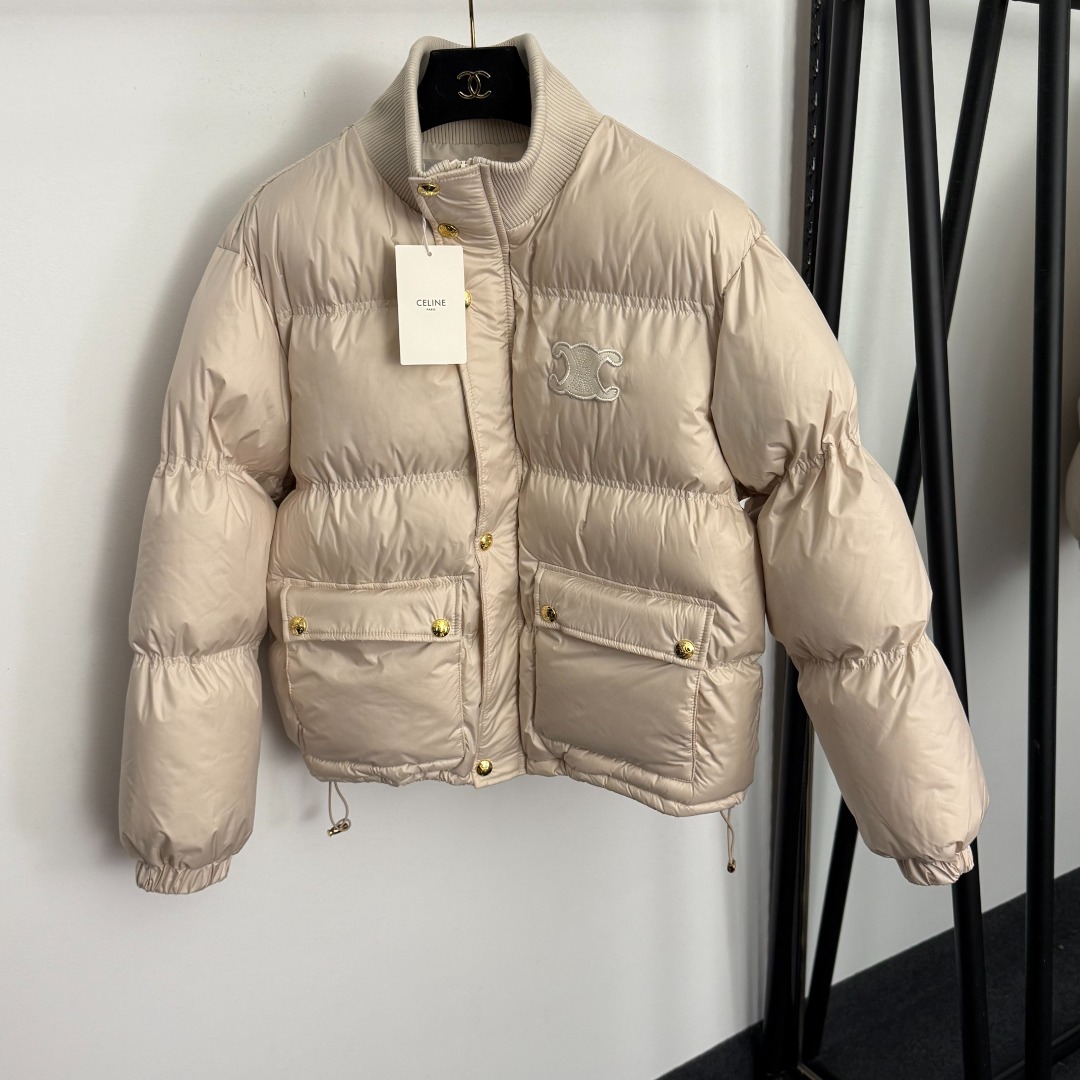 셀린* 리브 스태드 칼라 자켓