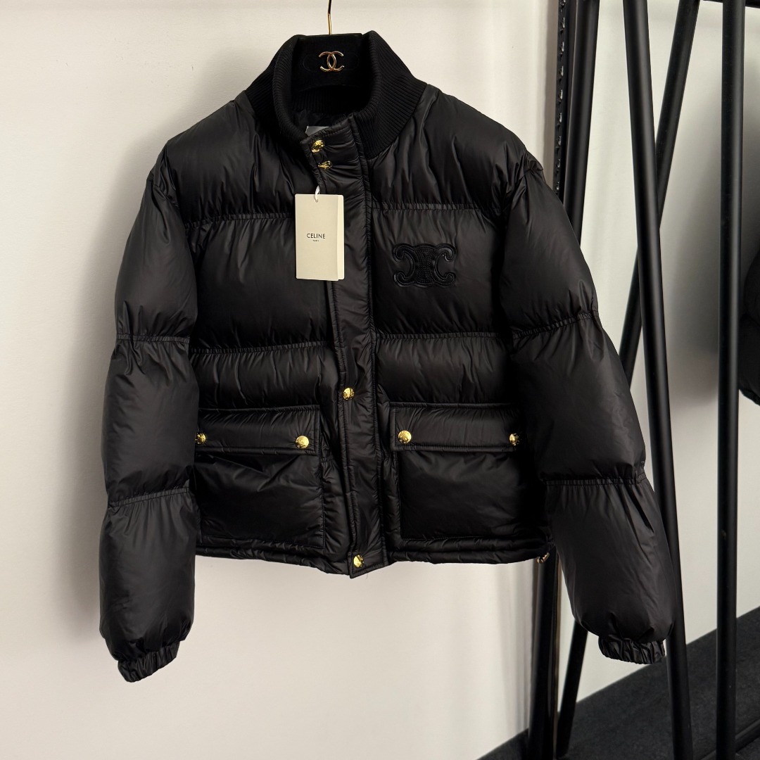 셀린* 리브 스태드 칼라 자켓