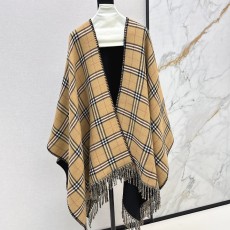 버버리 가을/겨울 최신 클래식 플레드 울 숄 스카프 케이프
