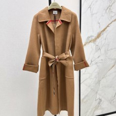 버버리 최신 가을/겨울 더블 페이스 울 칼라 코트