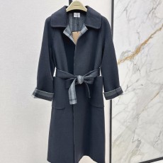 버버리 최신 가을/겨울 더블 페이스 울 칼라 코트