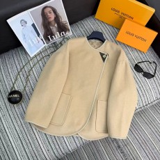 루이비통  클래식 모노그램 자카드 양면 울 코트