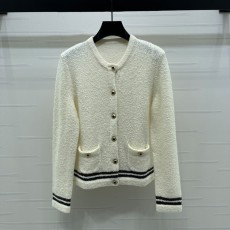 샤넬 브라운 스트라이프 니트 가디건