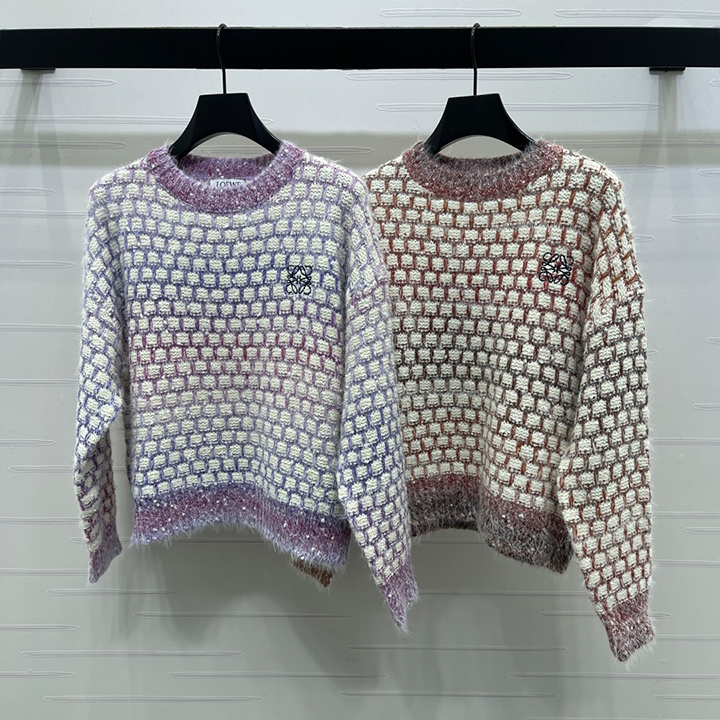 로에베 그라데이션 크루넥 풀오버 스웨터