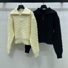 루이비통 다이아몬드 패턴 자카드 긴팔 가디건