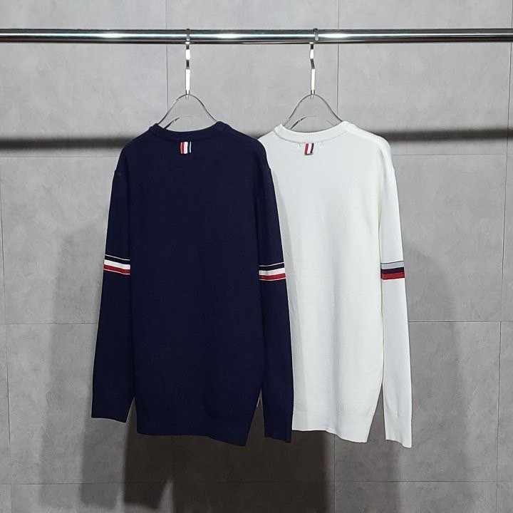 톰브라운 TB 아르배색 라운드 니트