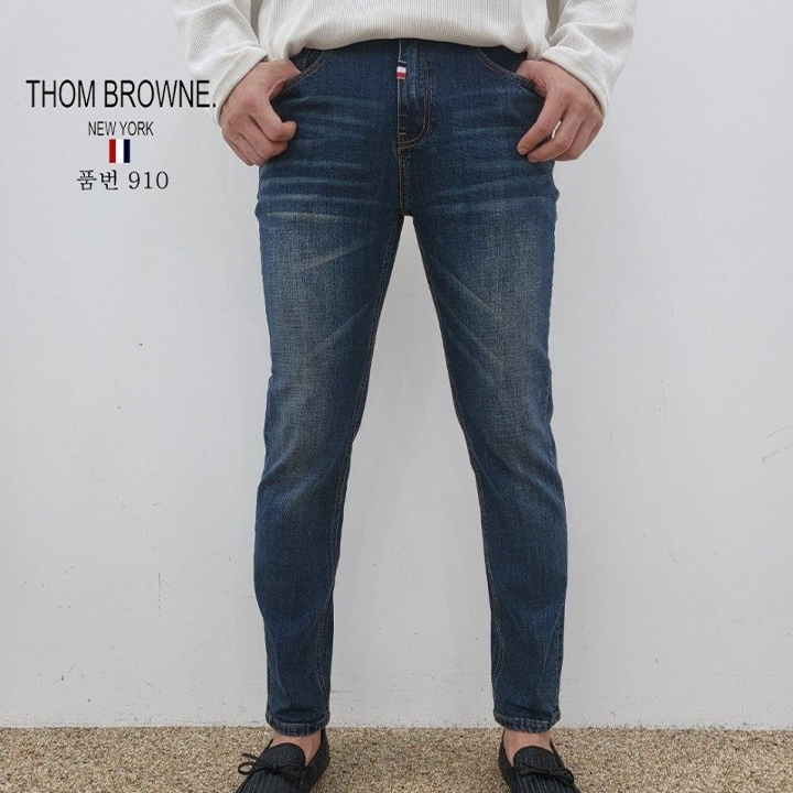 톰브라운 TB 슬림 일자 청바지
