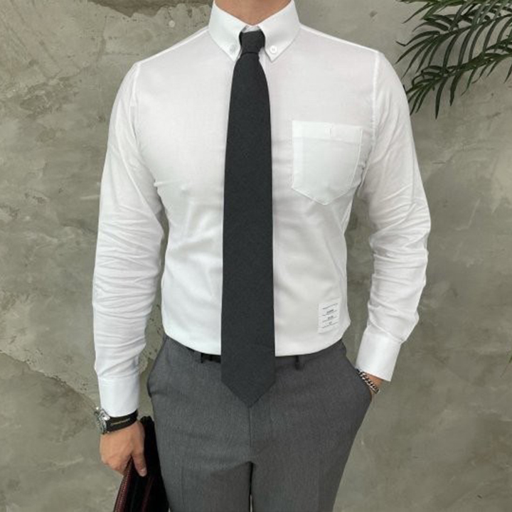 톰브라운 TB 옥스포드 히든삼선 셔츠