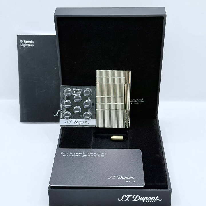 듀퐁라이터 18106 빈티지 실버 골든 스트라이프 라인 라이터 컬렉션 DDP14