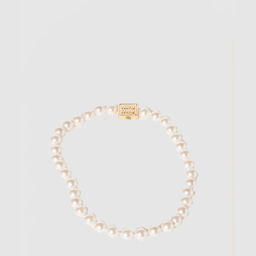 미우미우 펄 메탈 목걸이 5IC167