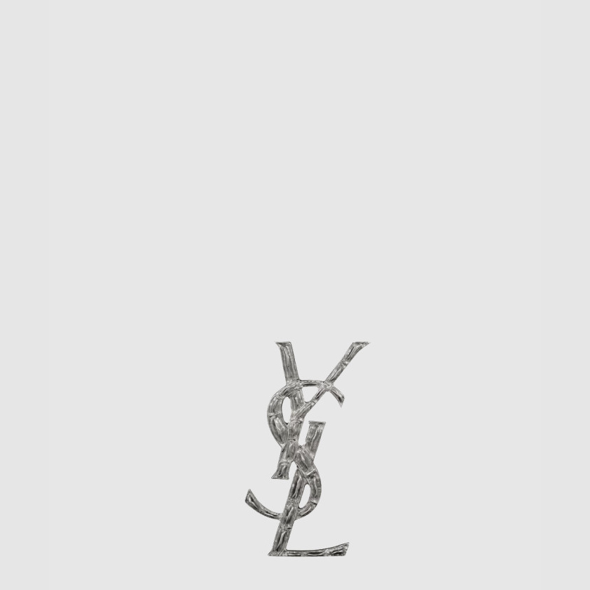 생로랑 메탈 소재의 CASSANDRE 크로커다일 브로치 470371