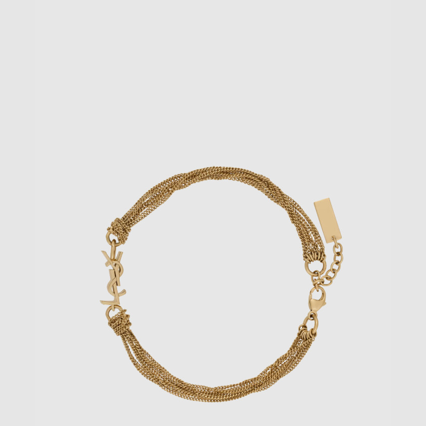 생로랑 메탈 소재의 CASSANDRE 태슬 브레이슬릿 804330