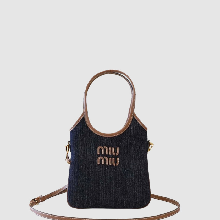 미우미우 캔버스 및 가죽 아이비 백 5BA281