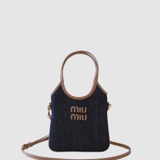 미우미우 캔버스 및 가죽 아이비 백 5BA281