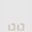 생로랑 메탈 소재의 스플릿 스퀘어 후프 이어링788138