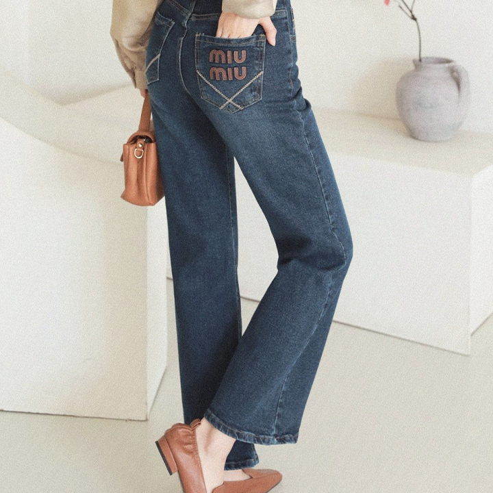 미우미우 기모 부츠컷팬츠