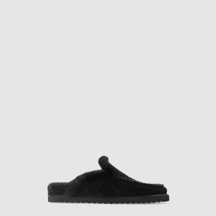 루이비통 코르티나 클로즈 모노그램 스웨이드 샌들 뮬 1AITHA