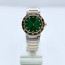 불가리 불가리 쿼츠 33mm 워치 스테인리스 스틸 로즈 골드 그린 다이아몬드 LG14
