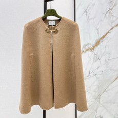 구찌 가을/겨울 신상품 스탠드 칼라 울 양면 울 케이프 코트