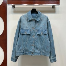 루이비통 비즈 로고 데님 재킷