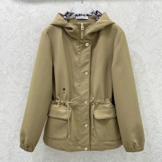 디올  후드 드로스트링 트렌치 코트