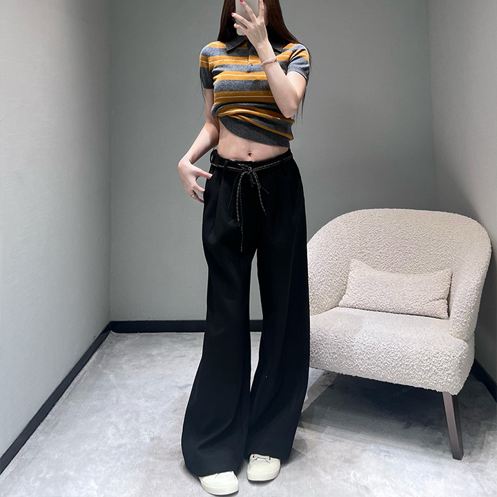 로에베 2025 레디투웨어 컬렉션 와이드 레그 수트 팬츠