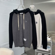 디올 2025 가을/겨울 신상품 남성 후드 버튼다운 가디건 스웨터