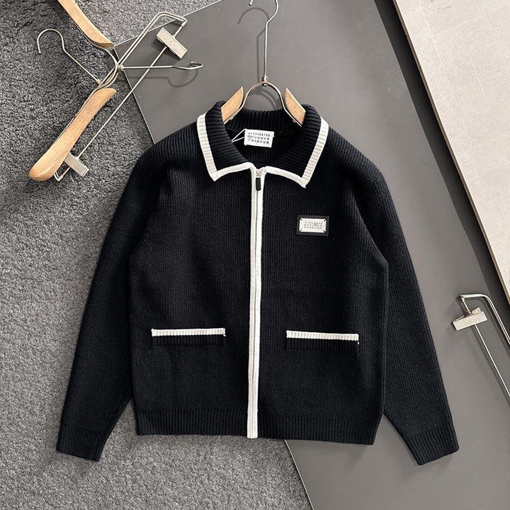 메종 마르지엘라 2025 가을/겨울 신상품 유니섹스 고중량 니트 가디건