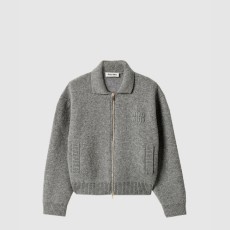 미우미우 셰틀랜드 울 캐시미어 지퍼 카디건