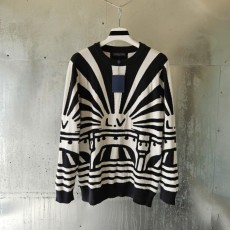 루이비통 자카드 울 풀 오버 니트