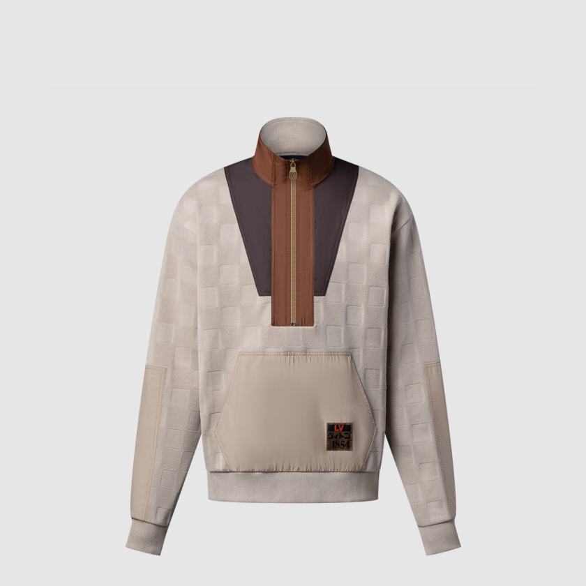 루이비통 다미에 하이브리드 하프 집 워크웨어 풀오버 1AIMK0