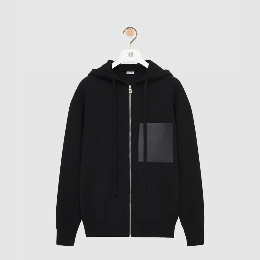 로에베 울 지퍼 후디