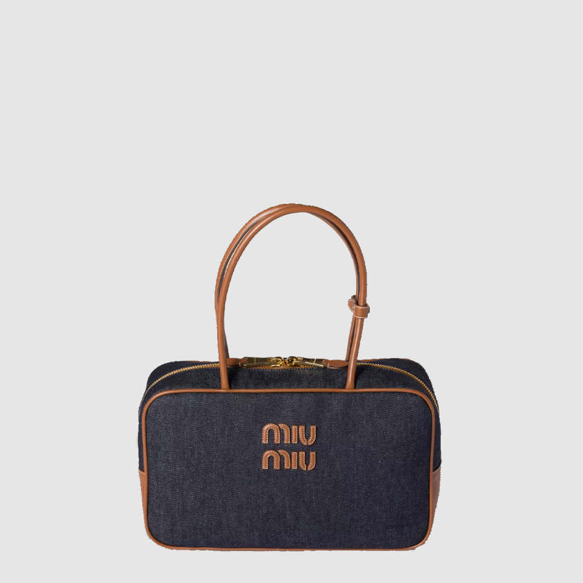 미우미우 보 데님 백 5BB163