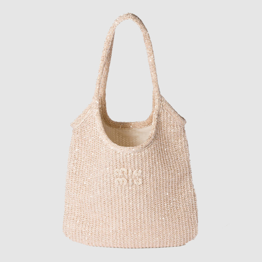 미우미우 아이비 스팽글 메쉬 클러치 5BG231