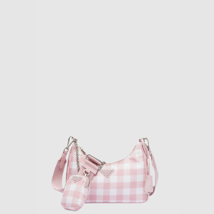 프라다 체크 숄더백 1BH204