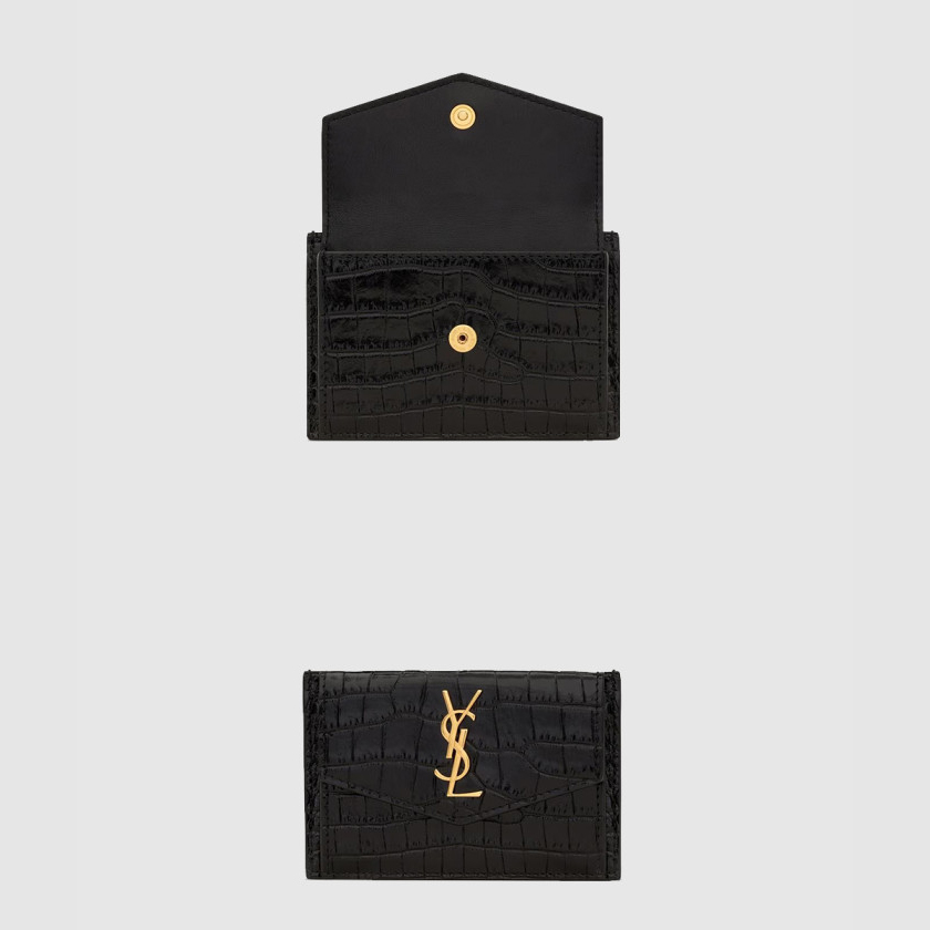 생로랑 UPTOWN 플랩 카드 케이스 582305