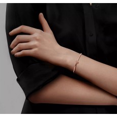 티파니 T:T1 네로우 파베 다이아몬드 힌지드 뱅글, 옐로우 골드