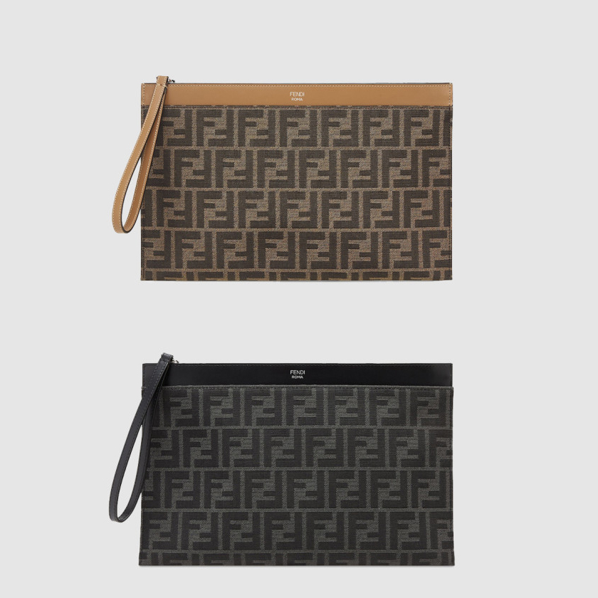 펜디 FF 자카드 플랫 파우치 미디엄 7N0134