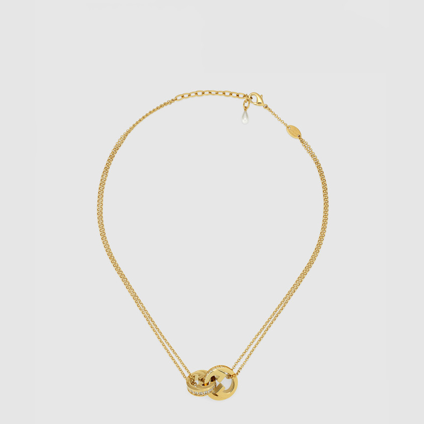 구찌 블론디 시리즈 더블 체인 목걸이 837327