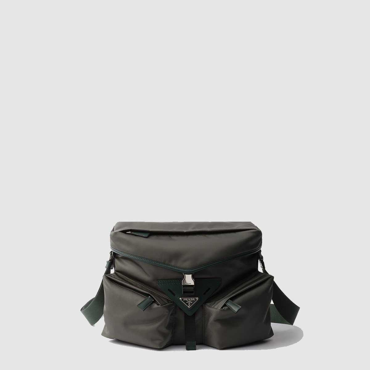 프라다 리나일론 및 가죽 숄더백 2VD062